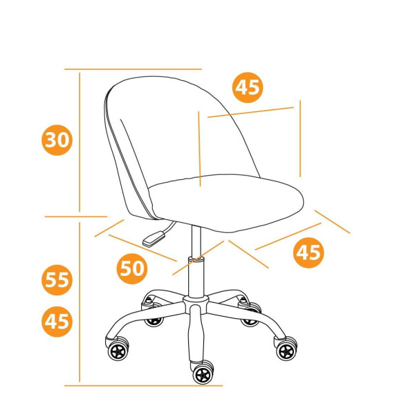 Кресло MELODY (флок, синий, 32) фото № 11