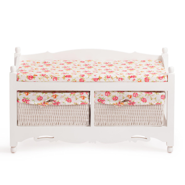 Обувница с 2-я корзинами Secret De Maison RIMI ( mod.TT-BH003 )(Белый (White)) фото № 3