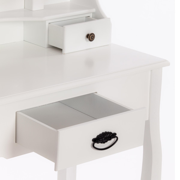 Туалетный столик с зеркалом и табуретом Secret De Maison GAUDE (mod. TT-DT003) (Белый (White)) фото № 5