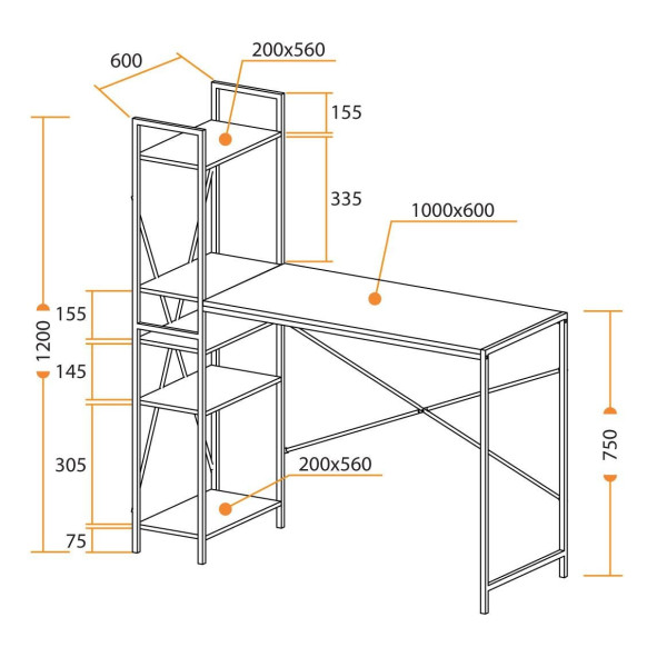 Cтол WD-07 burnt фото № 9