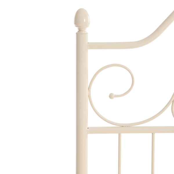 Кровать ERIC Wood slat base металл, 160*200 см (Queen bed), Белый (butter white) фото № 6