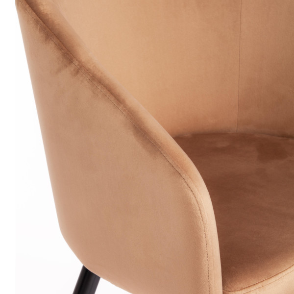 Кресло LA FONTAIN (mod. 004) (коричневый (HLR11)/черный) фото № 6