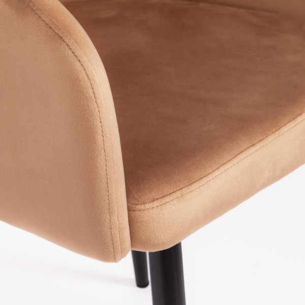 Кресло LA FONTAIN (mod. 004) (коричневый (HLR11)/черный) фото № 7