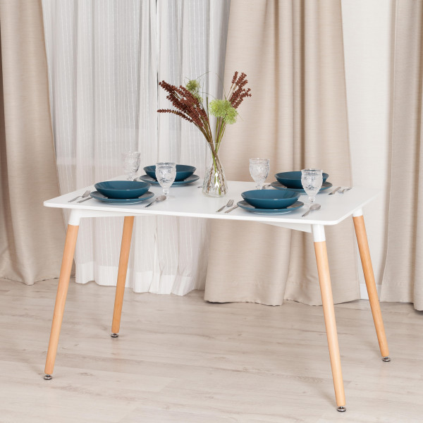 Стол JOHN (mod. T1001) White (Белый) / Natural (натуральный) фото № 5