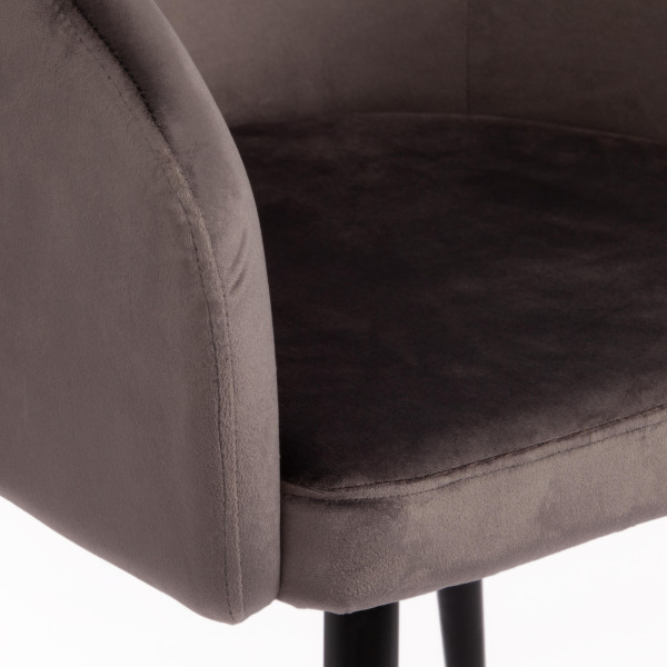 Кресло LA FONTAIN (mod. 004) (серый (HLR 24)/черный) фото № 7