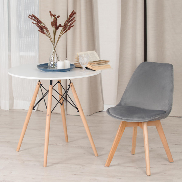 Стул Secret De Maison TULIP SOFT (mod. 74) (светло-серый (HLR19)/натуральный) фото № 9