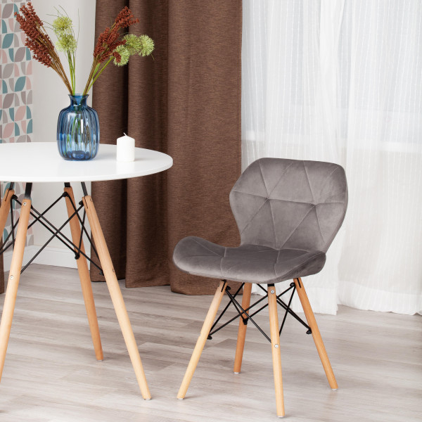 Стул STUTTGART (mod. 74) (серый (HLR 24)/натуральный) фото № 13