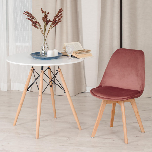 Стул Secret De Maison TULIP SOFT (mod. 74) (коралловый (HLR 44)/натуральный) фото № 9