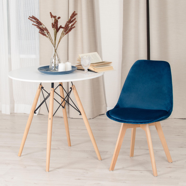 Стул Secret De Maison TULIP SOFT (mod. 74) (синий (HLR 63)/натуральный) фото № 9