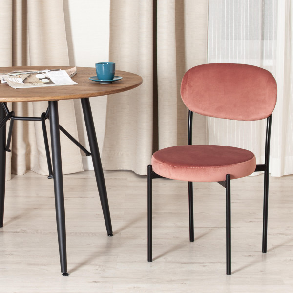 Стул REVO (mod. 7033) (коралловый barkhat 15 /черный) фото № 9