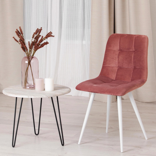 Стул CHILLY (mod. 7095-1) (коралловый barkhat 15 /белый) фото № 10
