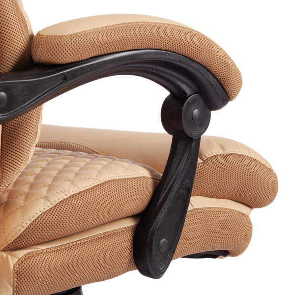 Кресло CHIEF (кож/зам/ткань, бежевый/бронза, 36-34/21) фото № 7