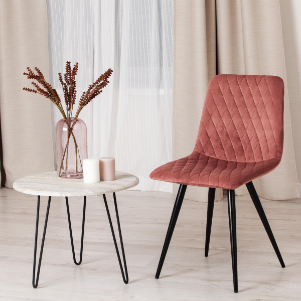 Стул CHILLY X (mod. 7096-1) (коралловый barkhat 15 /черный) фото № 11