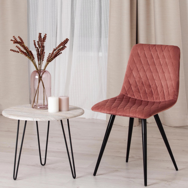 Стул CHILLY X (mod. 7096-1) (коралловый barkhat 15 /черный) фото № 10