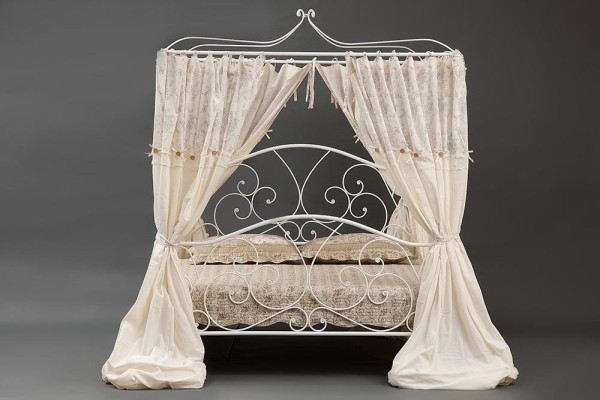 Двуспальная кровать с балдахином белая Secret De Maison «Hestia» (Хестия) (Античный белый (160 x 200см) фото № 5