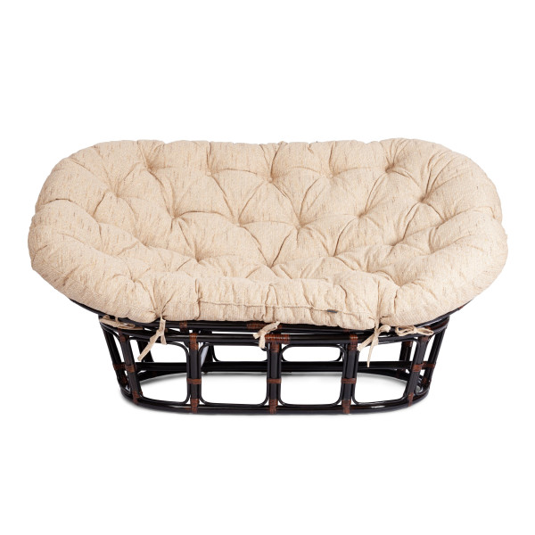 Кресло "MAMASAN" 23/02 W /с подушкой/ Antique brown (античный черно-коричневый) фото № 3