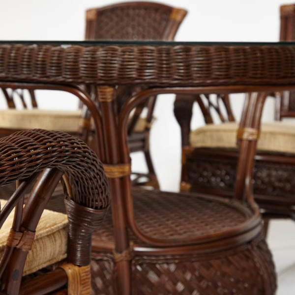 Комплект обеденный «Андреа Гранд» (Grand Andrea) натуральный ротанг (Pecan washed) фото № 15