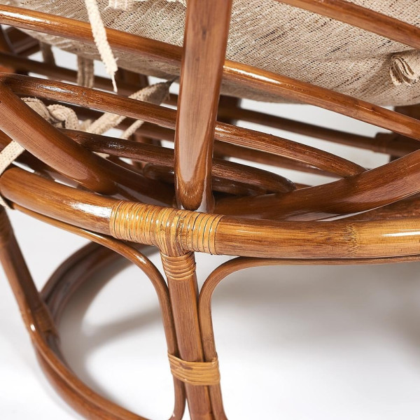 Кресло из ротанга «Папасан» (Papasan 23/01 Pecan орех) + Подушка (старт) фото № 6