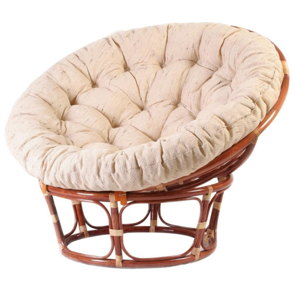 Кресло из ротанга «Папасан» (Papasan 23/01 Cognac коньяк) + Подушка (старт) фото № 2