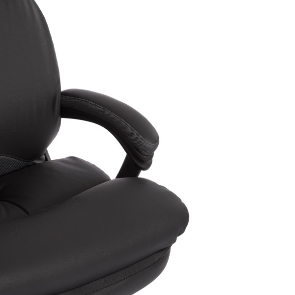 Кресло офисное TetChair «Duke» (Искусств. чёрн. кожа + серая сетка) фото № 8