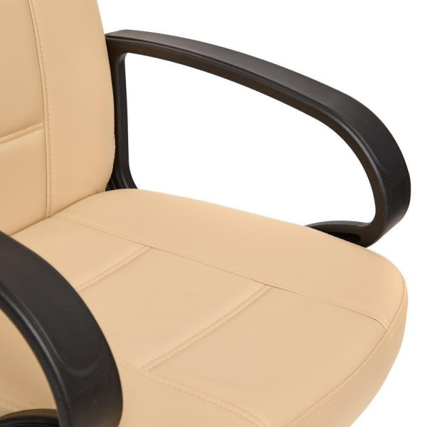 Кресло офисное TetChair CH 747 (Искусственная бежевая кожа) фото № 6