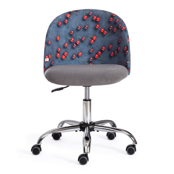 Кресло MELODY (ткань/флок, серый, Botanica 08 cherry/29) фото № 5