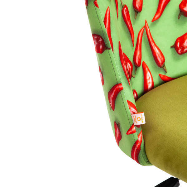 Кресло MELODY (ткань/флок, олива, Botanica 03 pepper/23) фото № 7