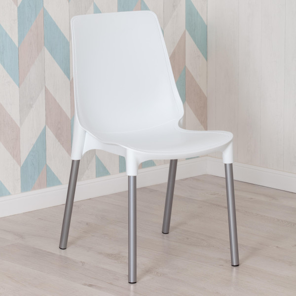 Стул GENIUS (mod 75) (белый/ножки хром) фото № 10