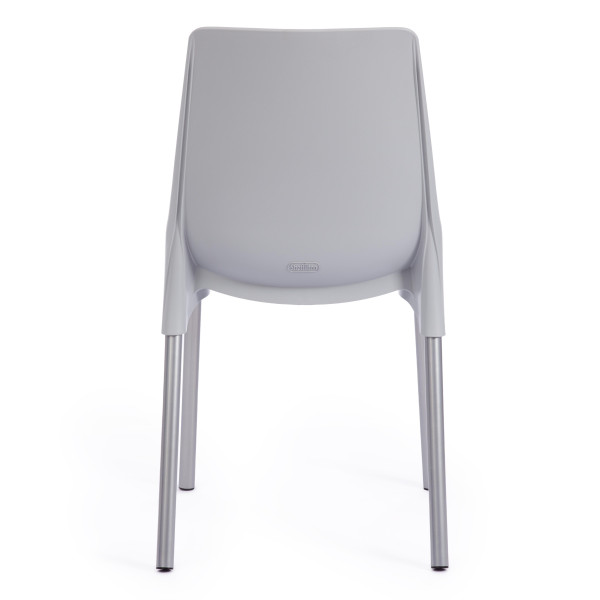 Стул GENIUS (mod 75) (серый/ножки хром) фото № 4