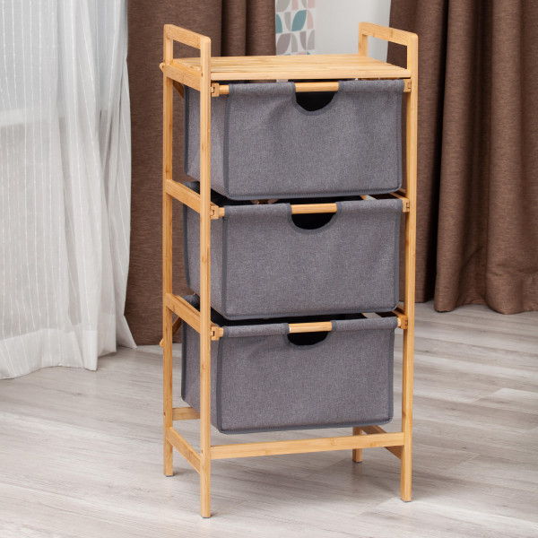 Этажерка с корзинами (mod. JWFU-00029) (натуральный) фото № 9