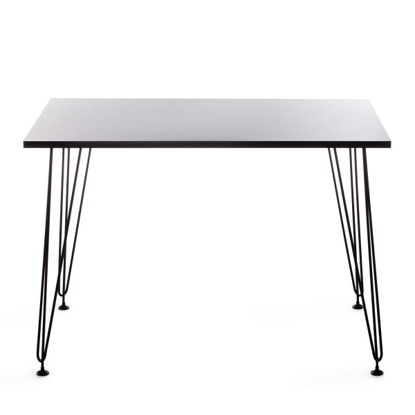 Стол STAR ЛДСП/металл, 110х70х75 см, черный топ/черные ножки фото № 2