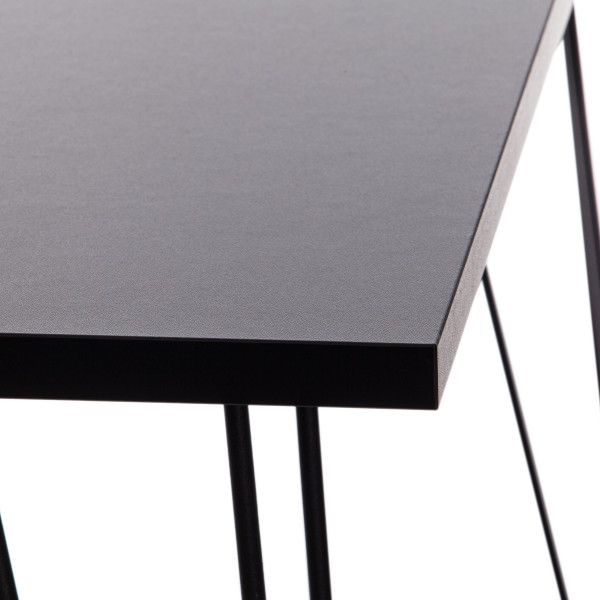 Стол STAR ЛДСП/металл, 110х70х75 см, черный топ/черные ножки фото № 4