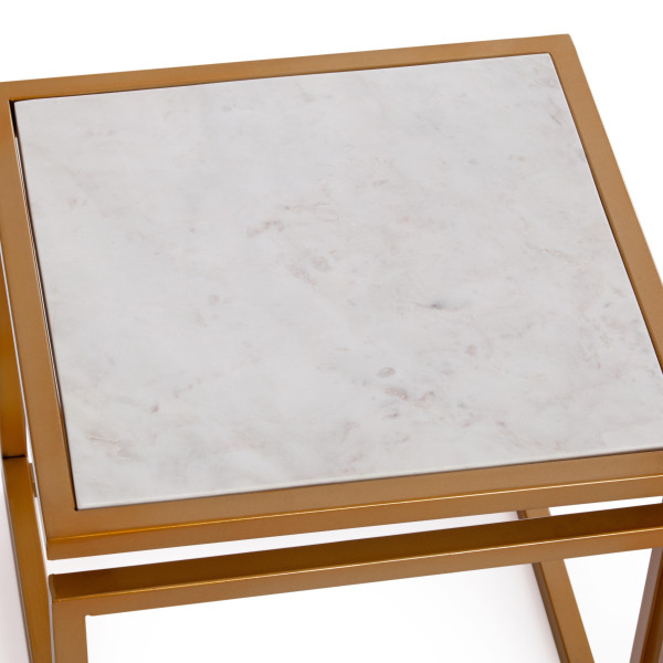 Столик кофейный Secret De Maison QUATTRO ( mod. 14153 ) (золотой/белый мрамор) фото № 2