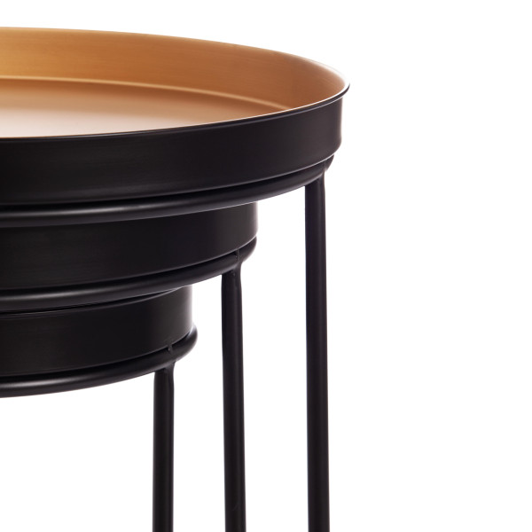 Набор столиков Secret De Maison RUNA ( mod. 11870 ) (черный/античная медь) фото № 8