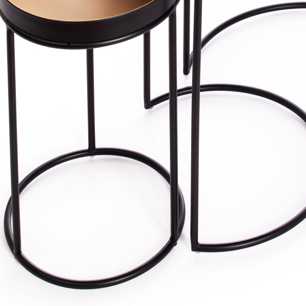 Набор столиков Secret De Maison RUNA ( mod. 11870 ) (черный/античная медь) фото № 11