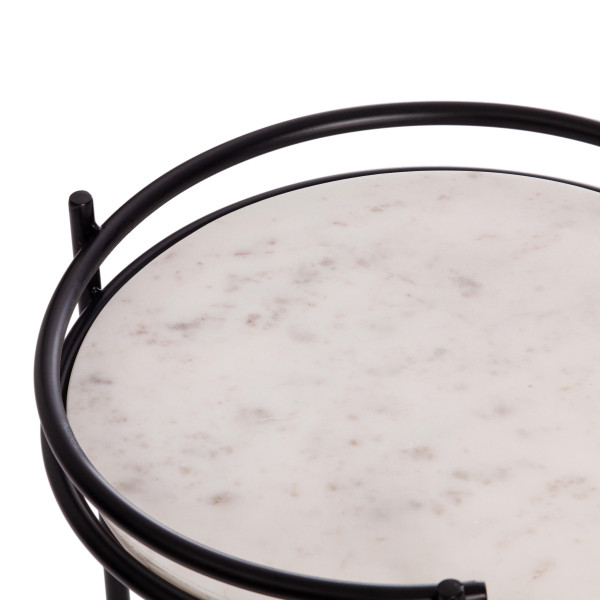 Столик кофейный Secret De Maison FASELIS ( mod. 11886 ) (черный/белый мрамор) фото № 3