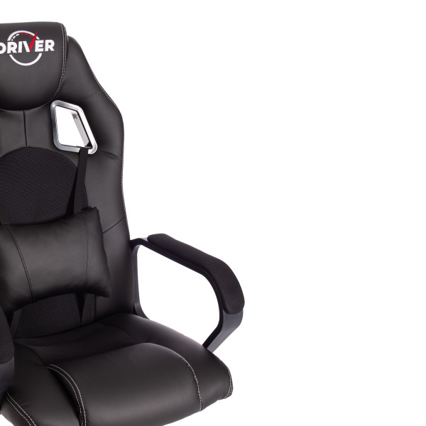 Кресло DRIVER (22) (кож/зам/ткань, черный/черный , 36-6/TW-11) фото № 13