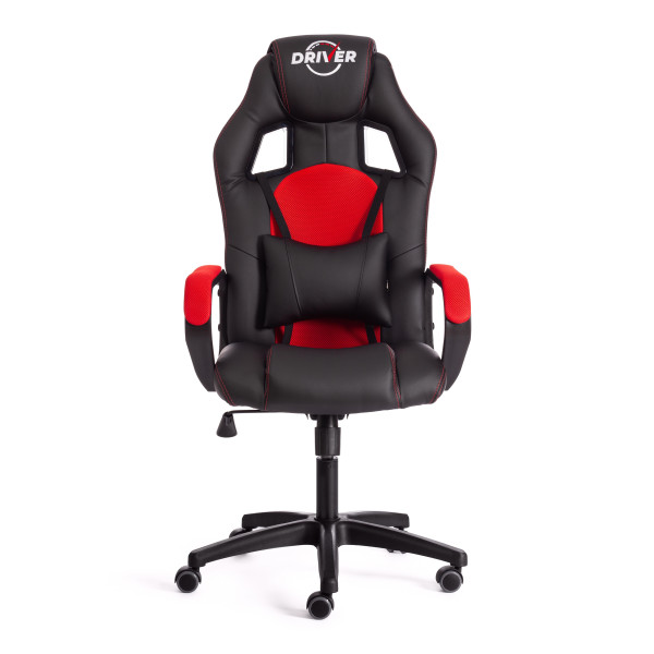 Кресло DRIVER (22) (кож/зам/ткань, черный/красный, 36-6/TW-08) фото № 5