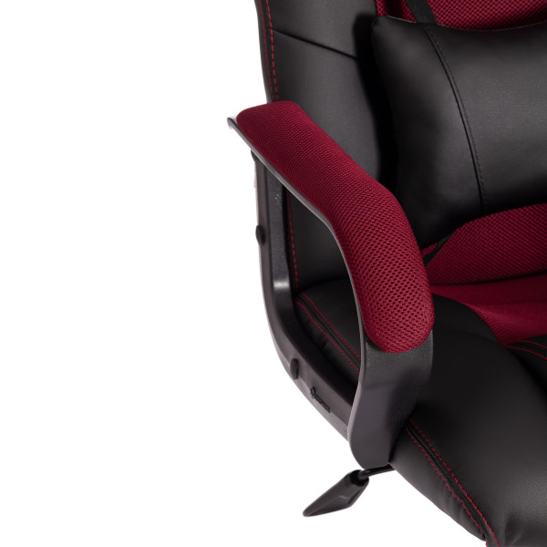 Кресло DRIVER (22) (кож/зам/ткань, черный/бордо, 36-6/TW-13) фото № 10