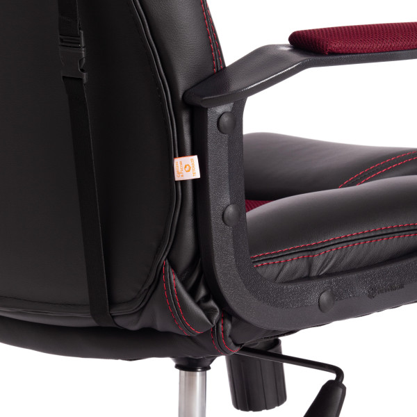 Кресло DRIVER (22) (кож/зам/ткань, черный/бордо, 36-6/TW-13) фото № 13