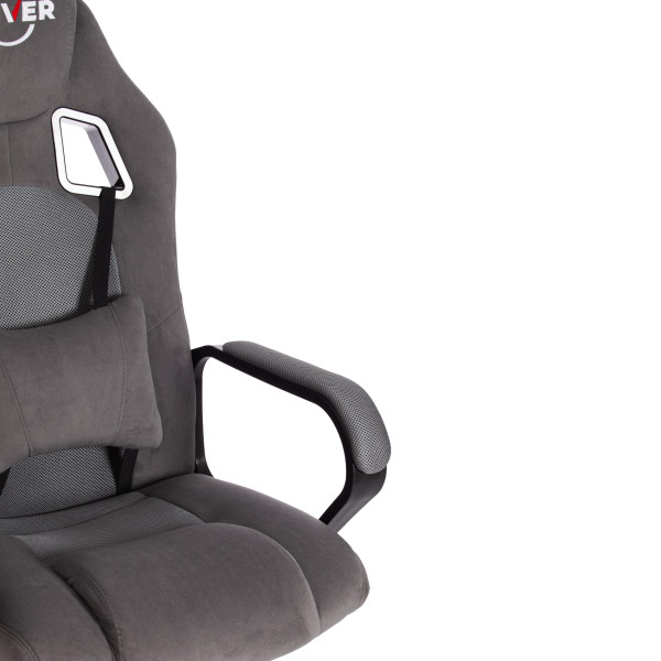 Кресло DRIVER (22) (флок/ткань, серый/серый, 29/TW-12) фото № 12