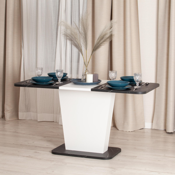 Стол обеденный GENT (Мрамор Блэк Роял/Белый) фото № 15