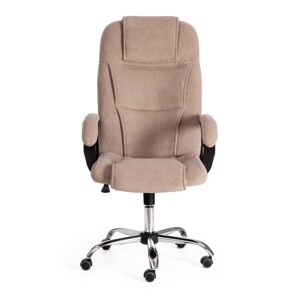 Кресло BERGAMO хром (22) флок , бежевый, 7 фото № 5