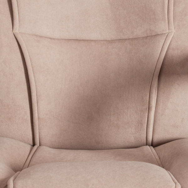 Кресло BERGAMO хром (22) флок , бежевый, 7 фото № 8