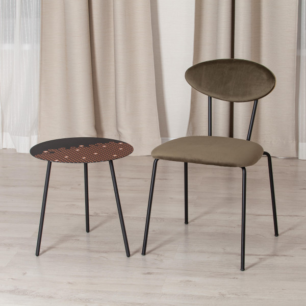 Столик кофейный TETCHAIR (металл, черный с лого) фото № 4