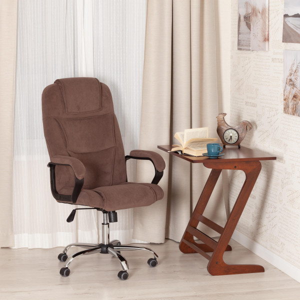 Кресло BERGAMO хром (22) флок , коричневый, 6 фото № 18