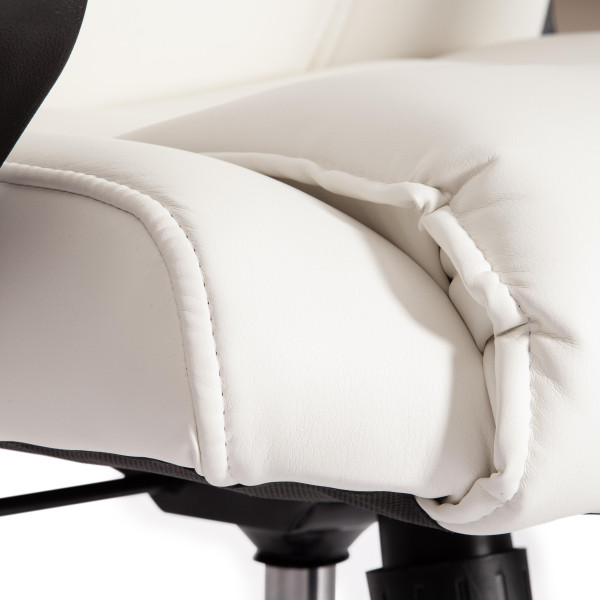 Кресло BERGAMO хром (22) кож/зам, белый, 36-01 фото № 10