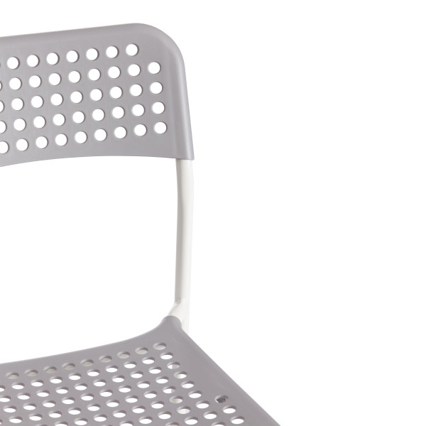 Стул ADDE (mod. C-049) металл/пластик, 39 х 49 х 78 см, Grey (серый) /White (белый) фото № 9