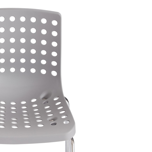 Стул SKALBERG (mod. C-084-A) металл/пластик, 46 х 56 х 79 см, Grey (серый) / Chrome (хром) фото № 6