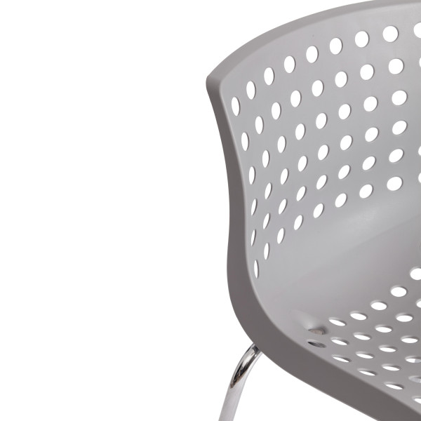 Стул SKALBERG (mod. C-084-A) металл/пластик, 46 х 56 х 79 см, Grey (серый) / Chrome (хром) фото № 9